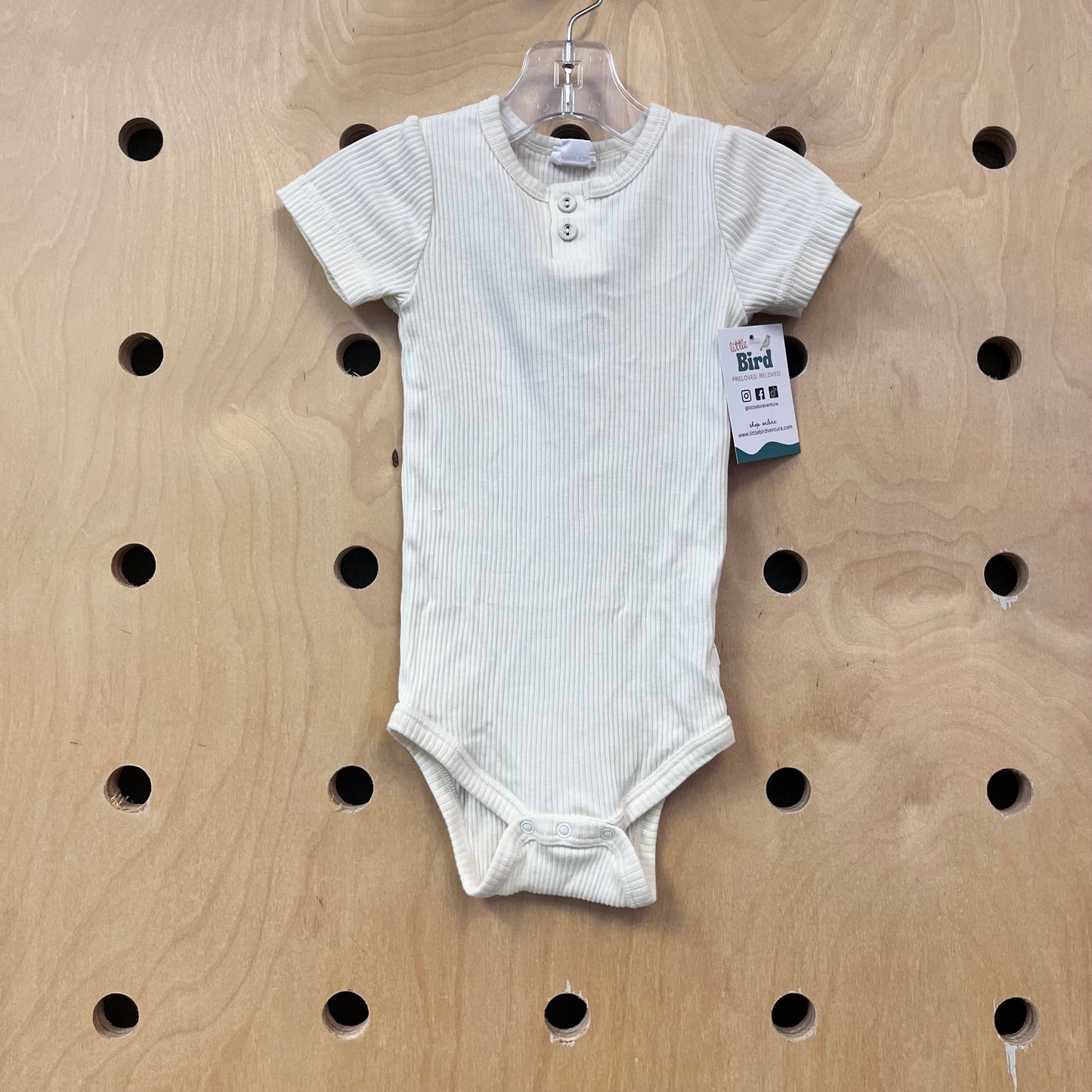 Cream Ribbed Bodysuit