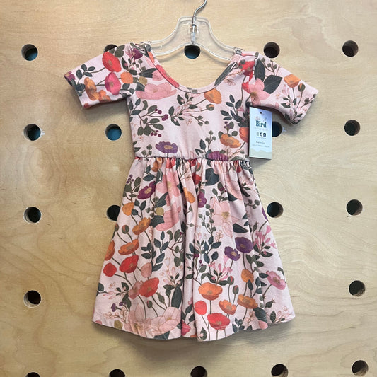 Peach Floral Dress