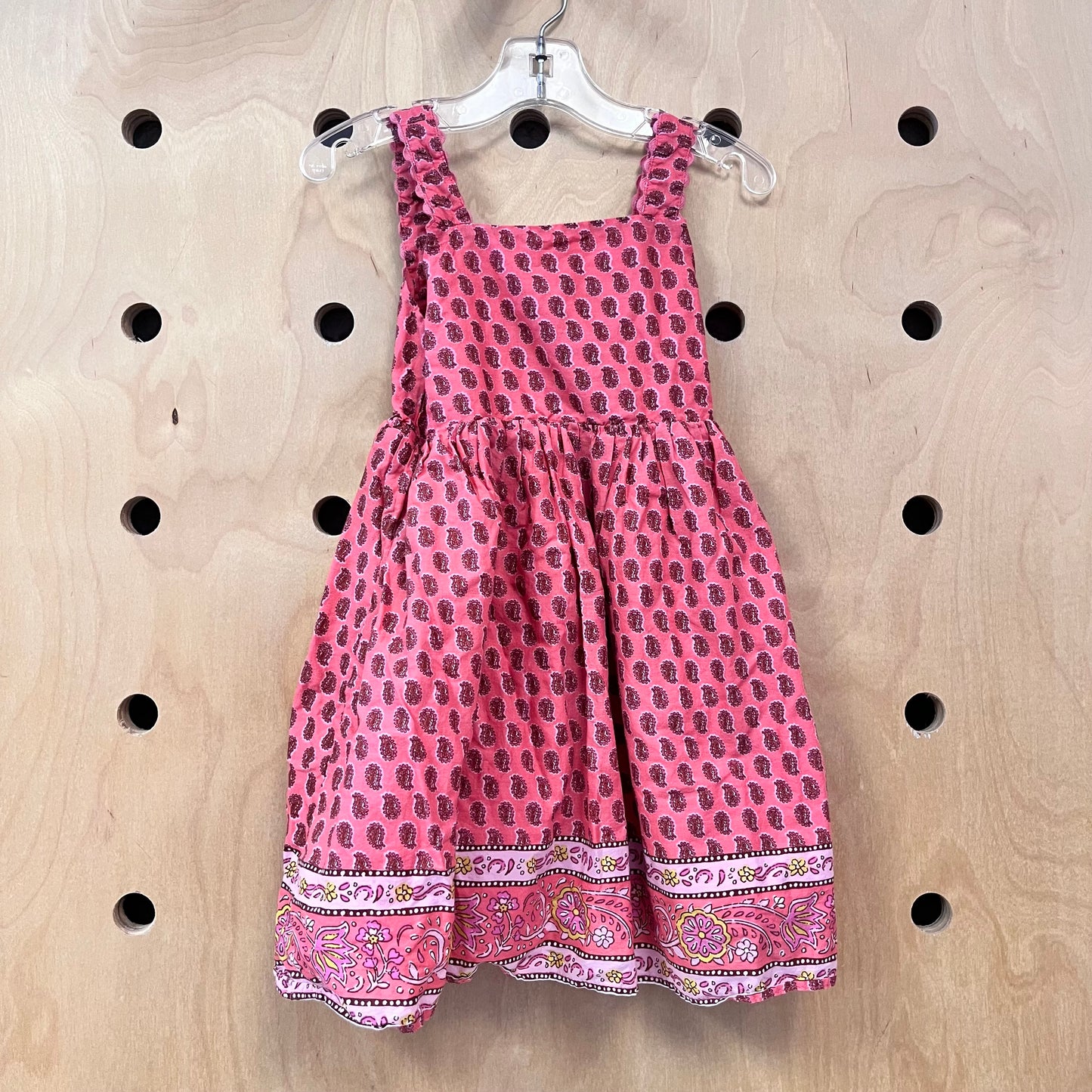 Pink Paisley Keyhole Back Dress