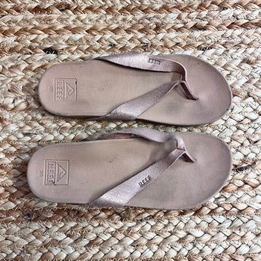 Rose Gold Flip Flops