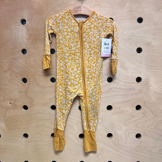Yellow/White Floral Bamboo Zippy