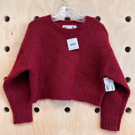 Burgundy Crop Knit Sweater NEW!