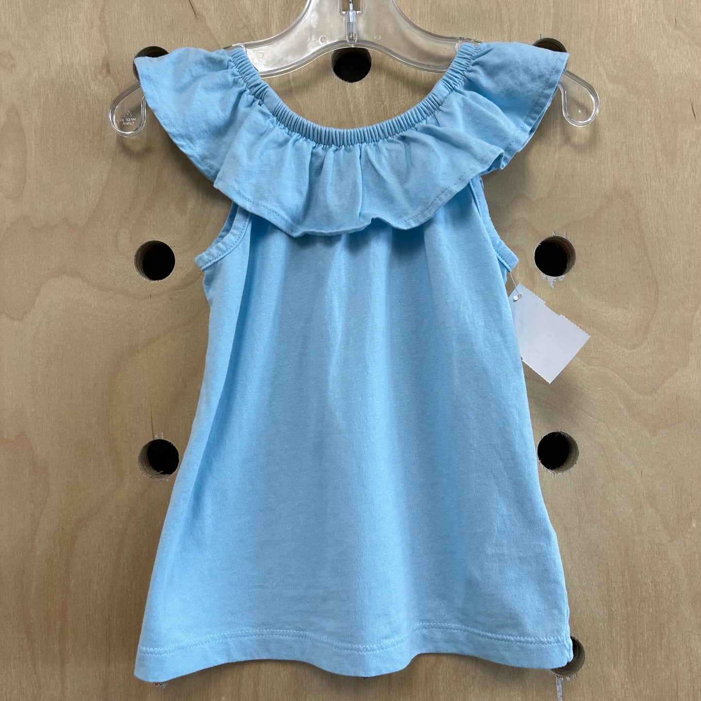 Blue Ruffle Tank