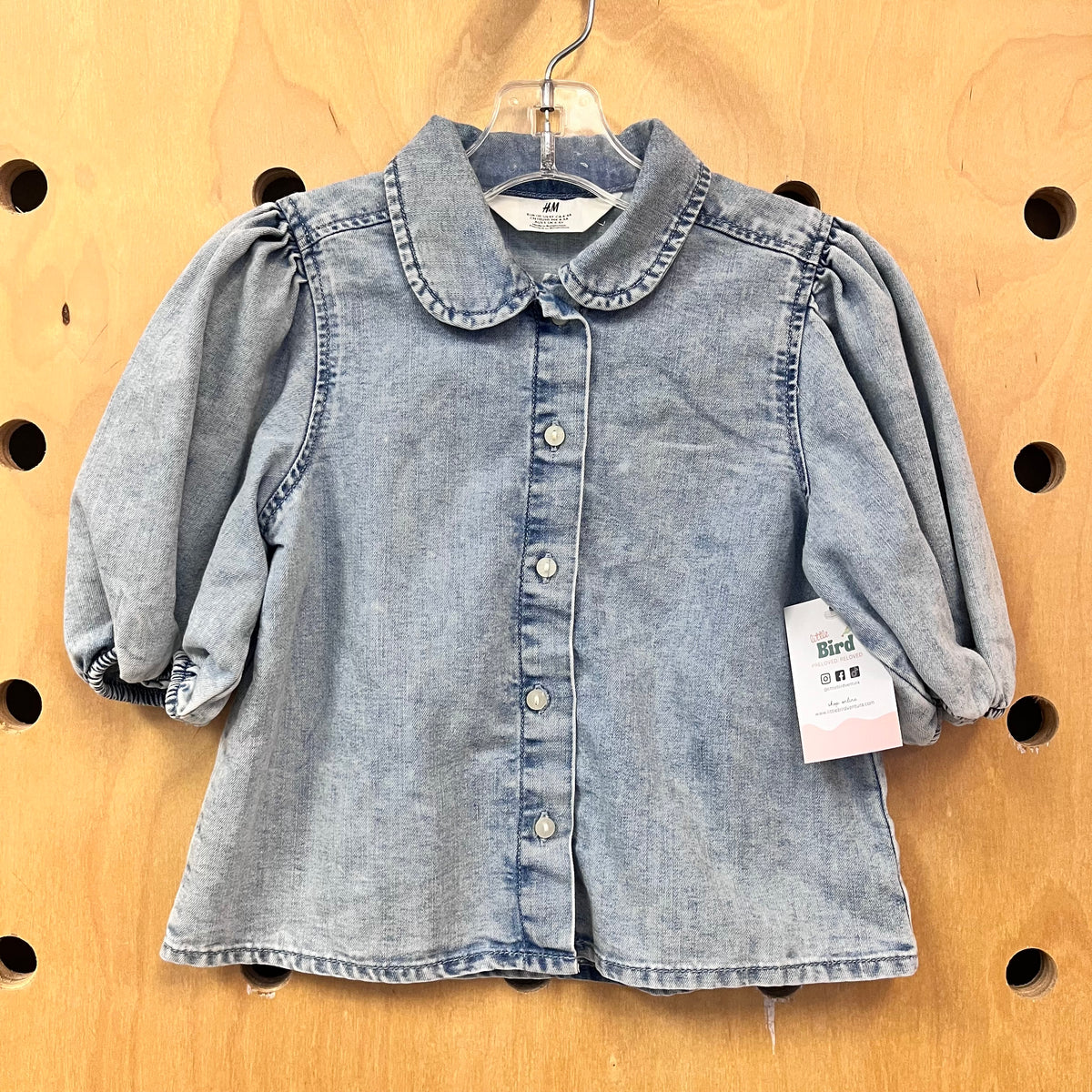 Puff Sleeve Denim Top