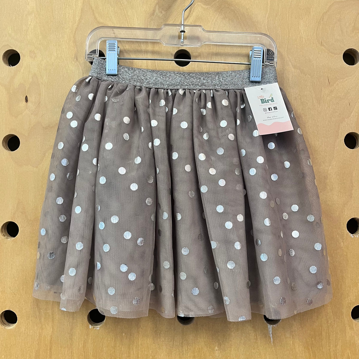 Taupe + Silver Tulle Skirt