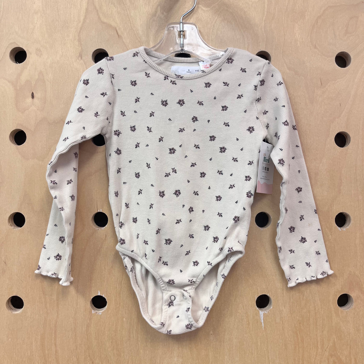 Tan Floral Bodysuit