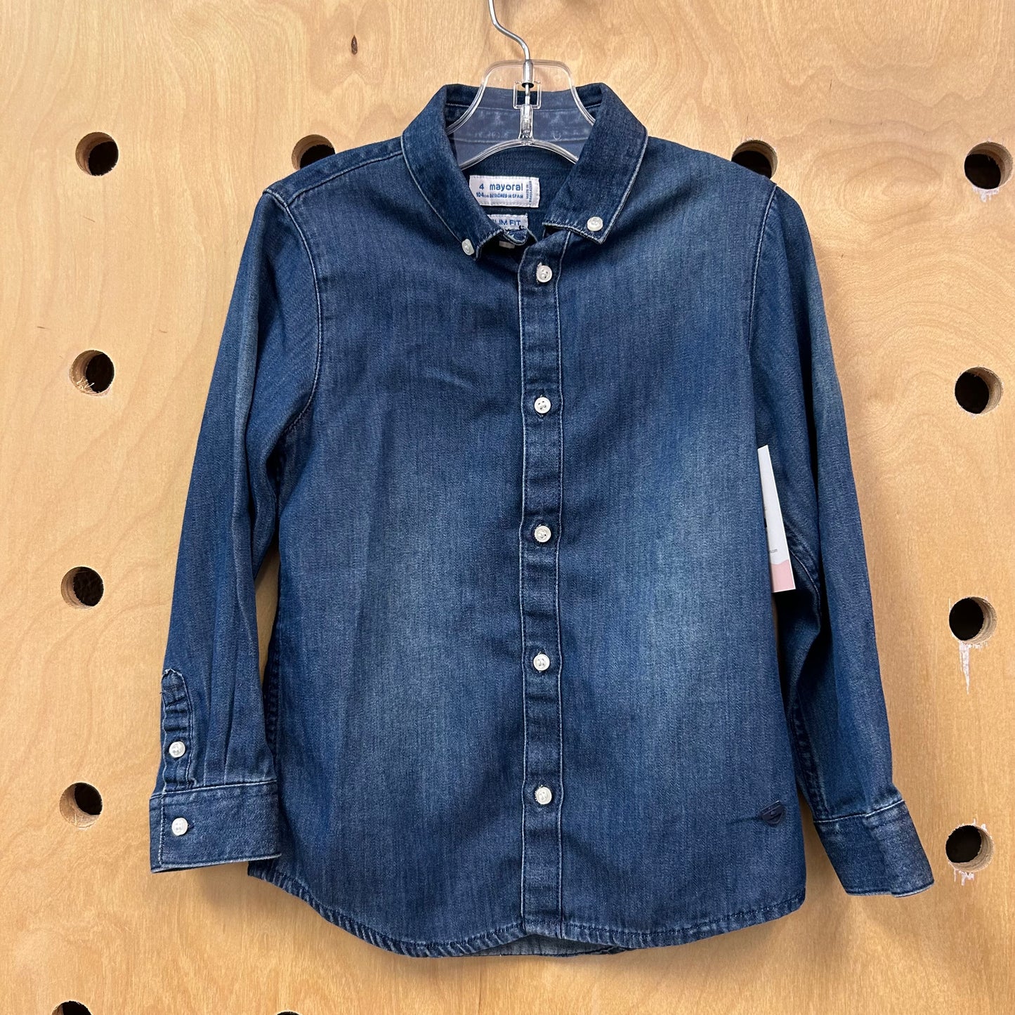 Dark Wash Chambray Button Up