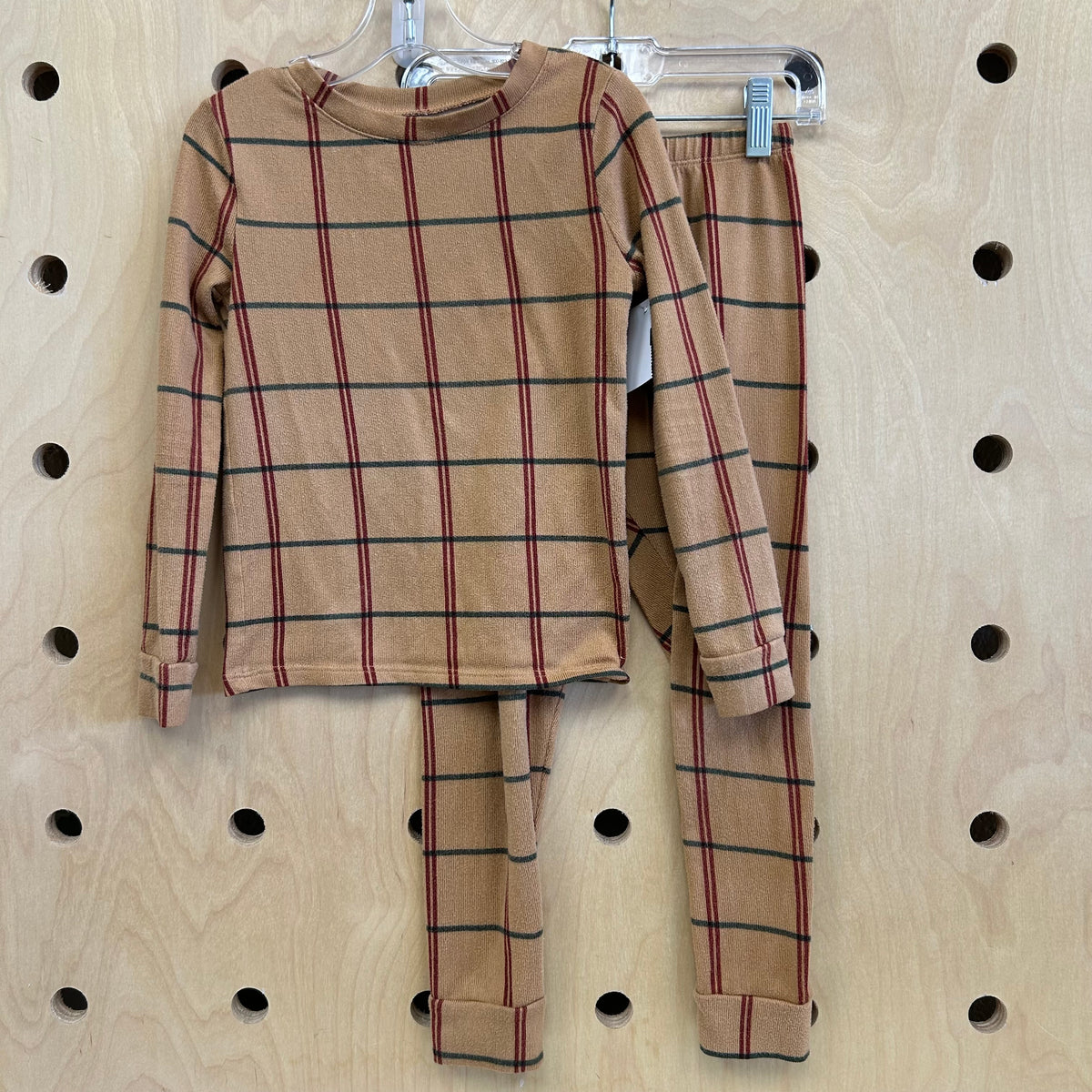 Tan Plaid Soft Pajamas
