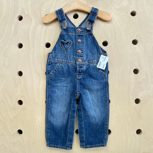 Denim Heart Overalls