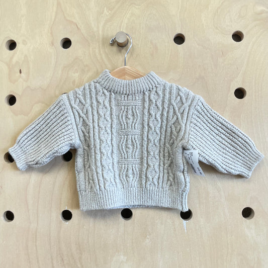 Beige Cable Knit Sweater