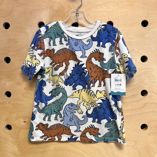 White/Blue Dinos Tee
