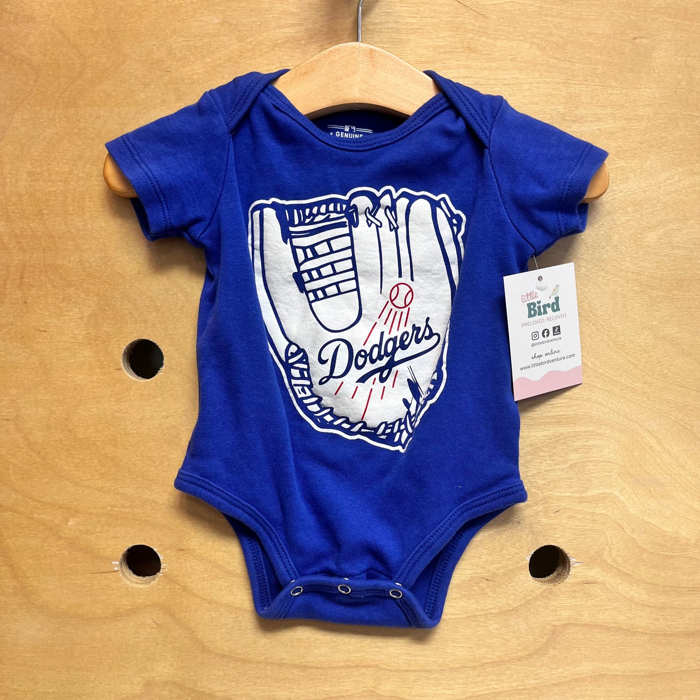 Blue Dodgers Mitt Bodysuit