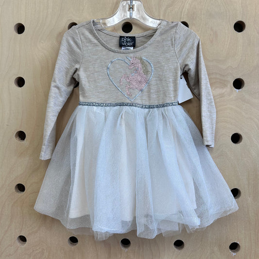 Beige Unicorn Tulle Dress