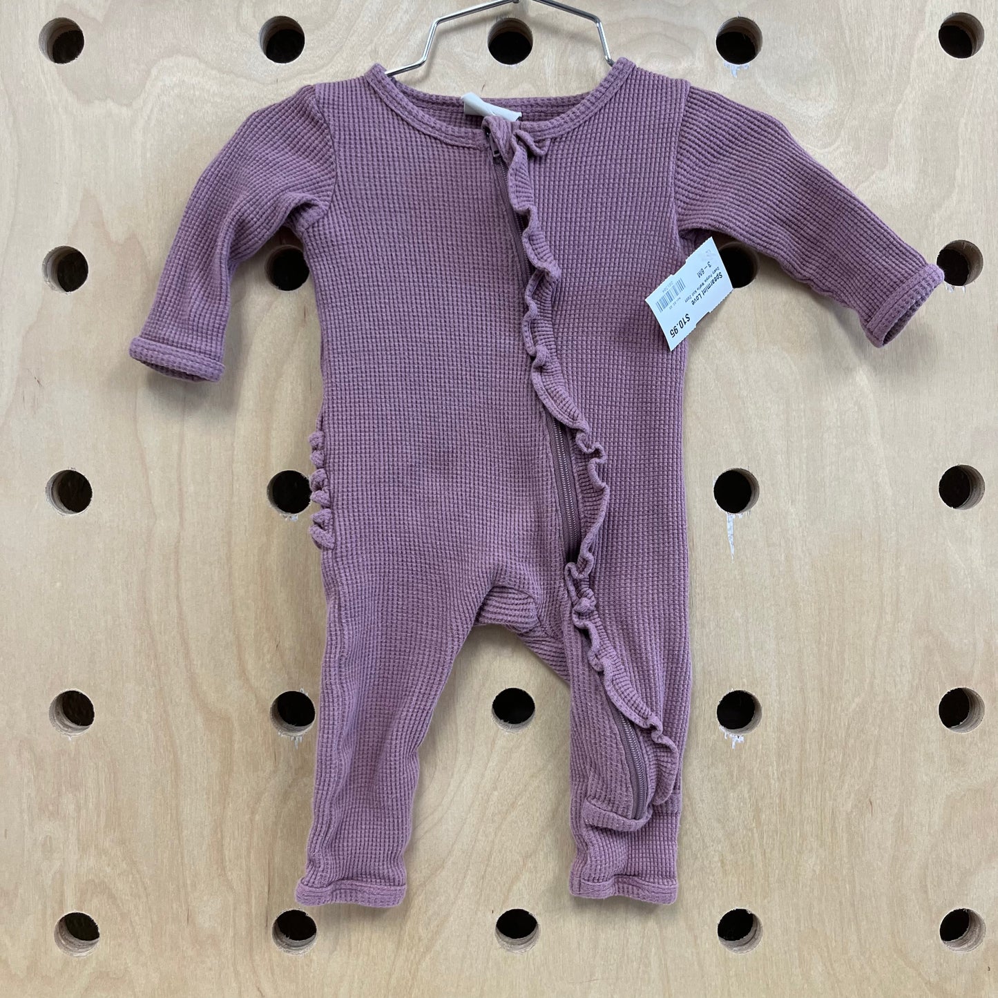 Dusty Purple Waffle Knit Zippy