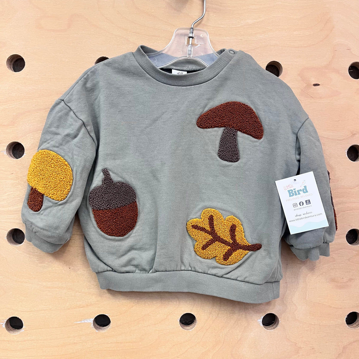 Terry Mushrooms+Acorns Pullover