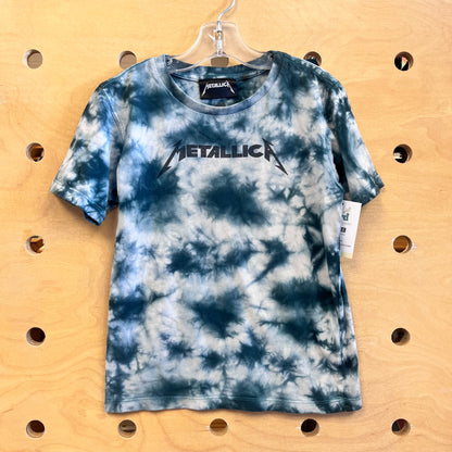 Teal/White Tie Dye Metallica Tee