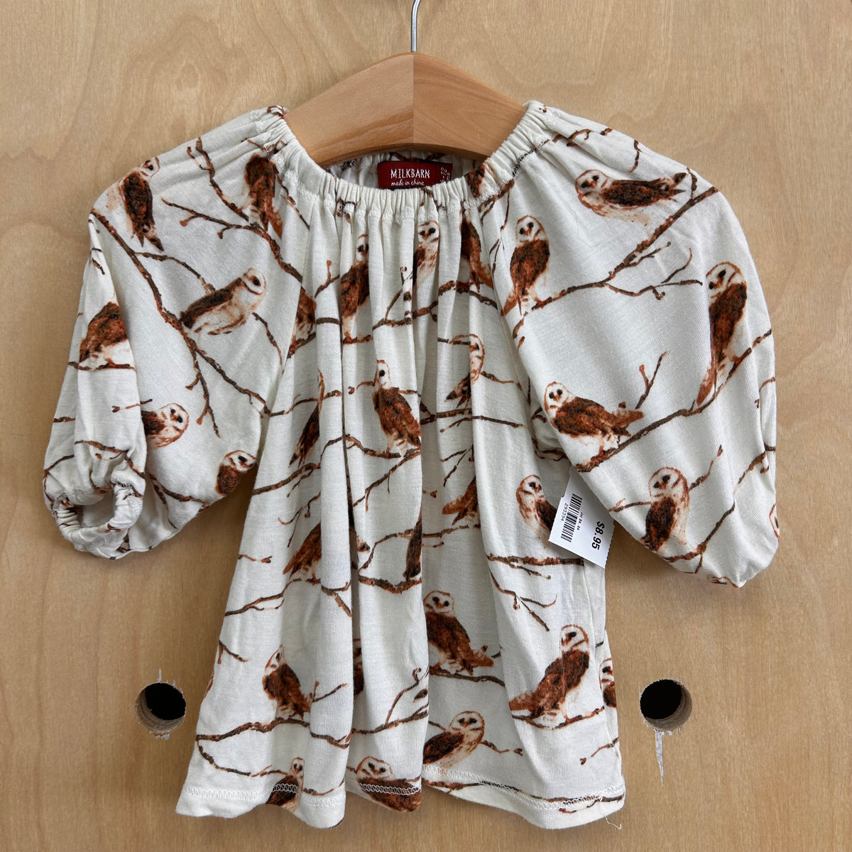 Tan Owls Flowy Top