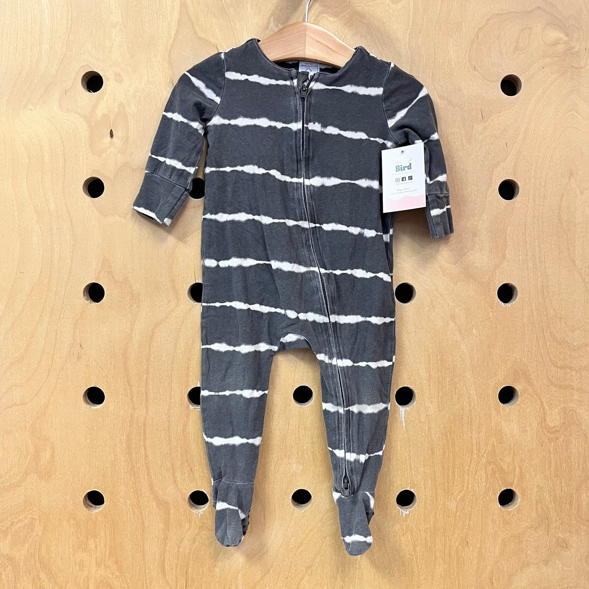Grey Tie Dye Zip Footies