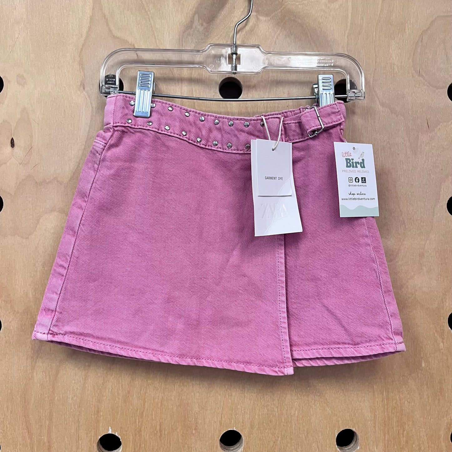 Pink/Studded Denim Skirt NEW!