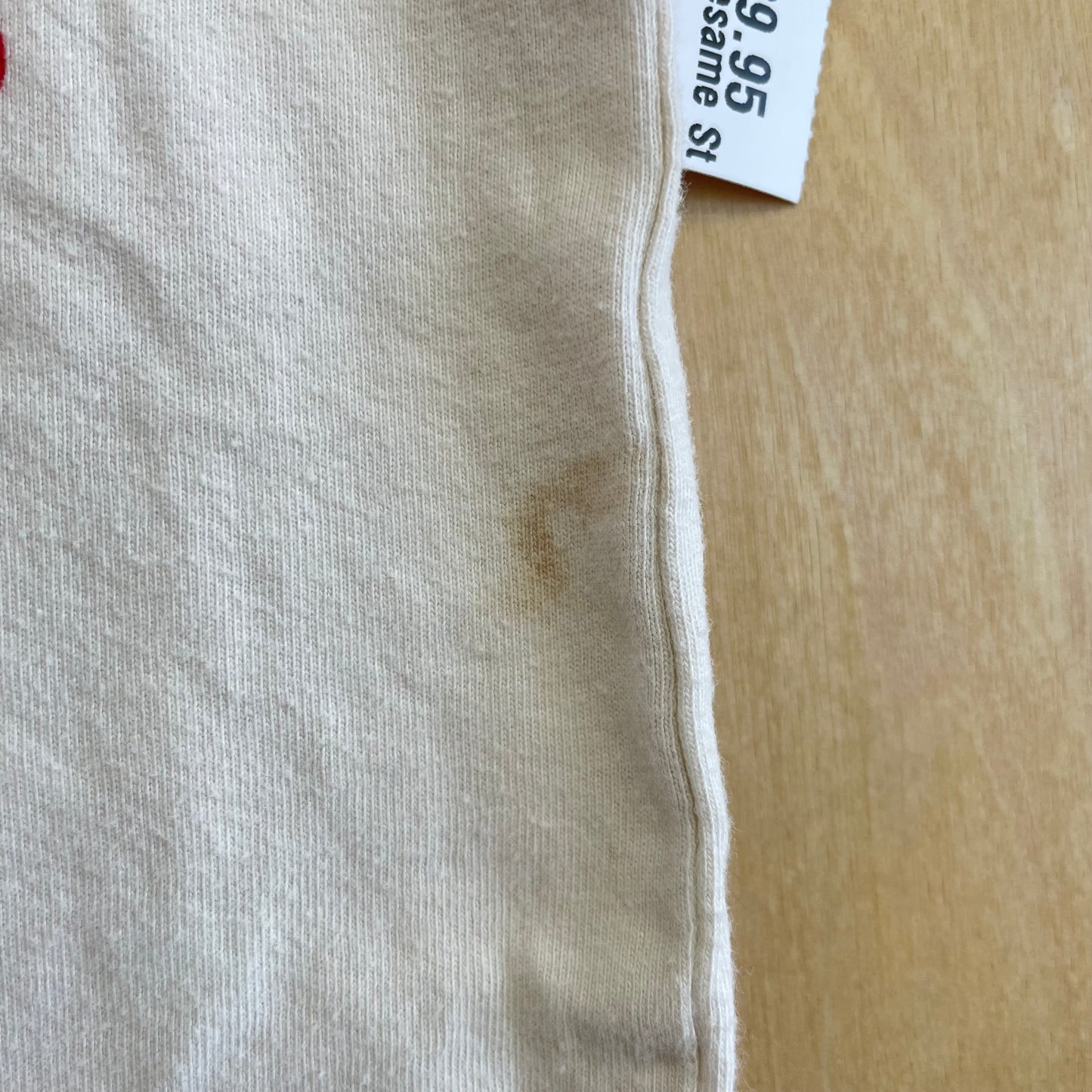Cream + Red Elmo Ringer Tee