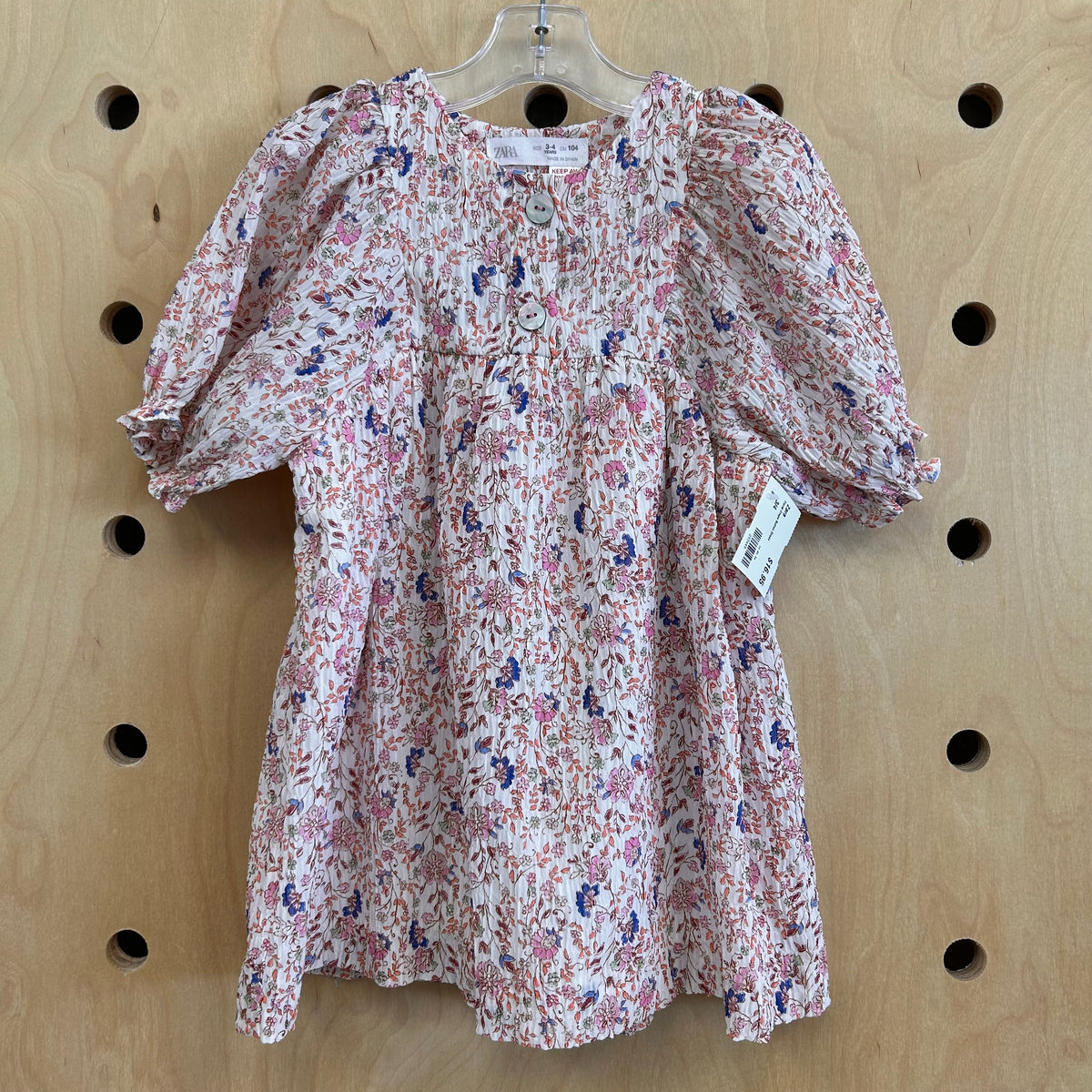 Floral Crepe Button Dress