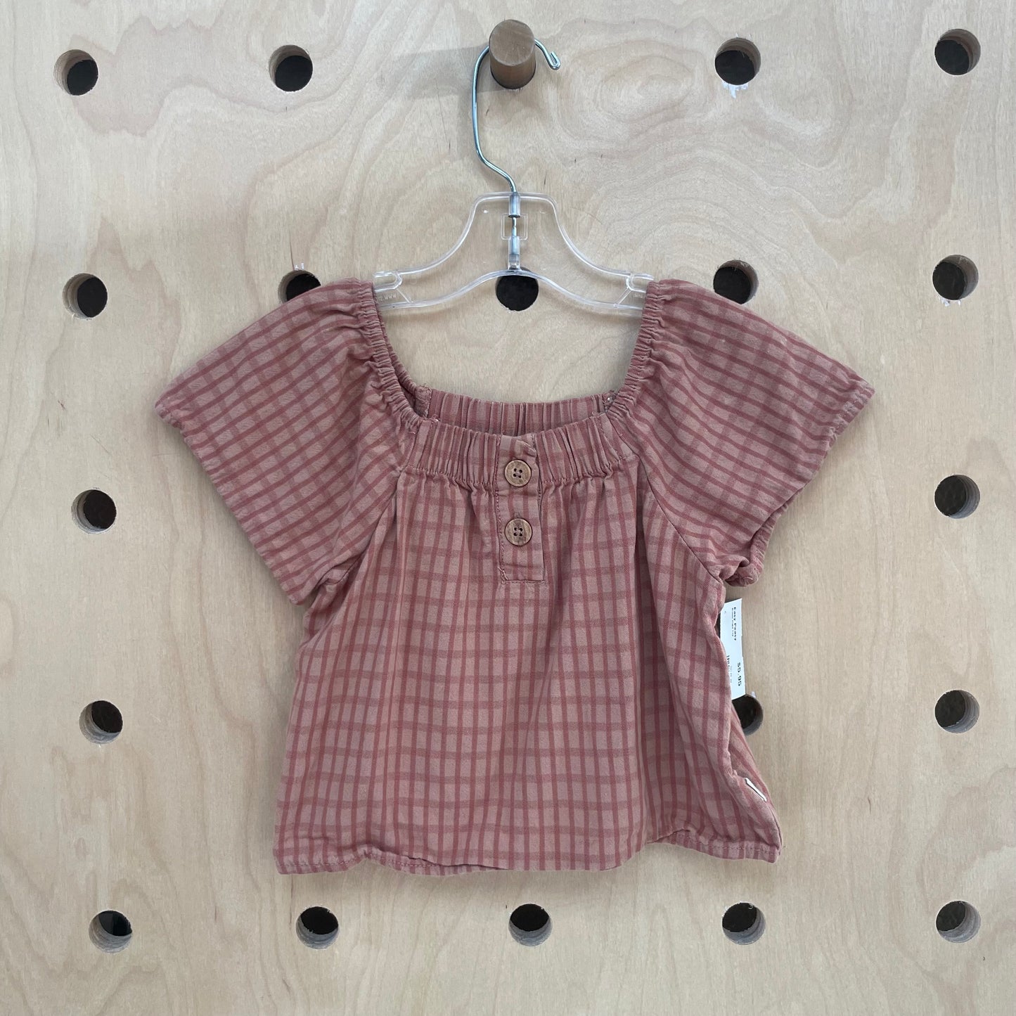 Brown Plaid Top