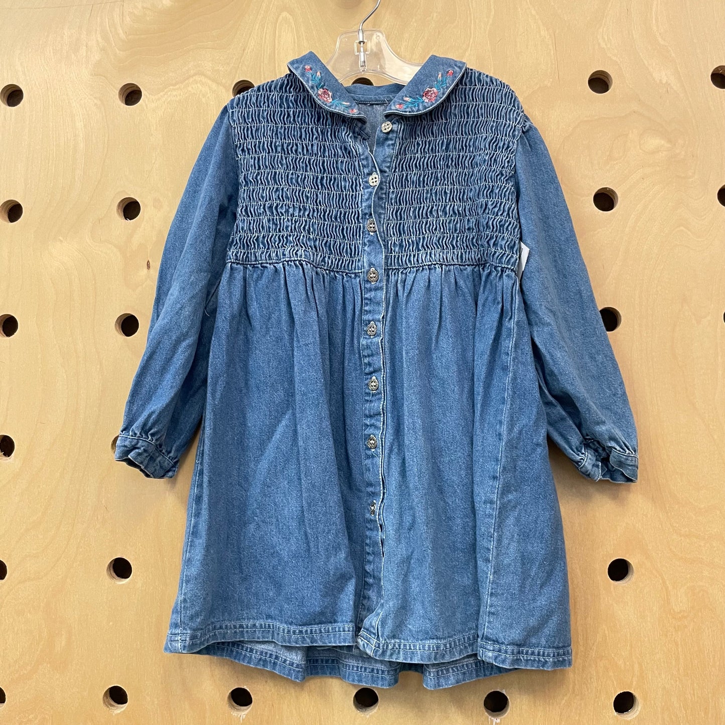 Denim Smocked Dress