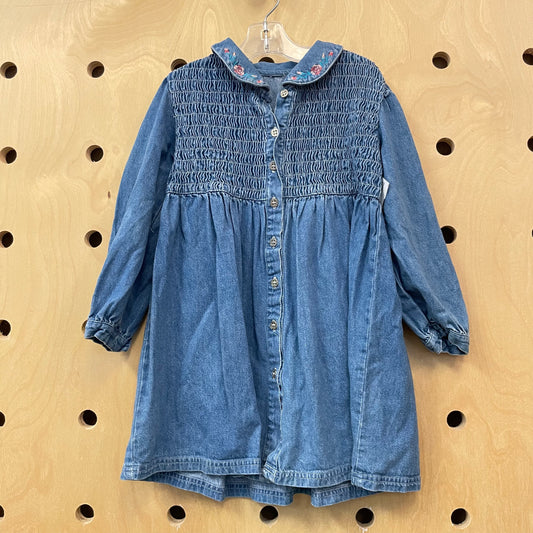 Denim Smocked Dress
