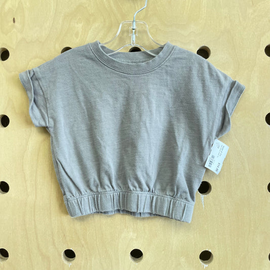 Grey Cinched Jersey Top