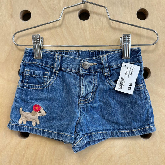 Denim Dog Patch Shorts