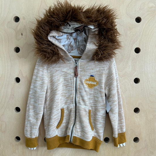Courage Lion Zip Hoodie