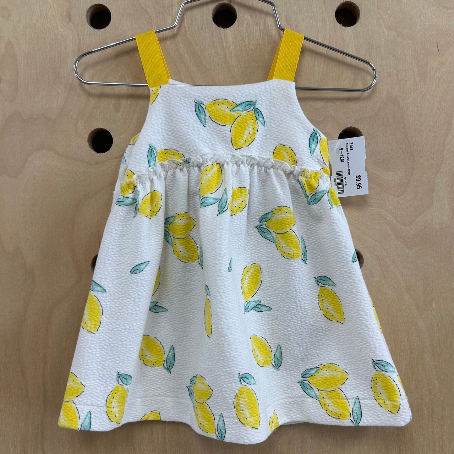 Textured Cream Lemons Dress