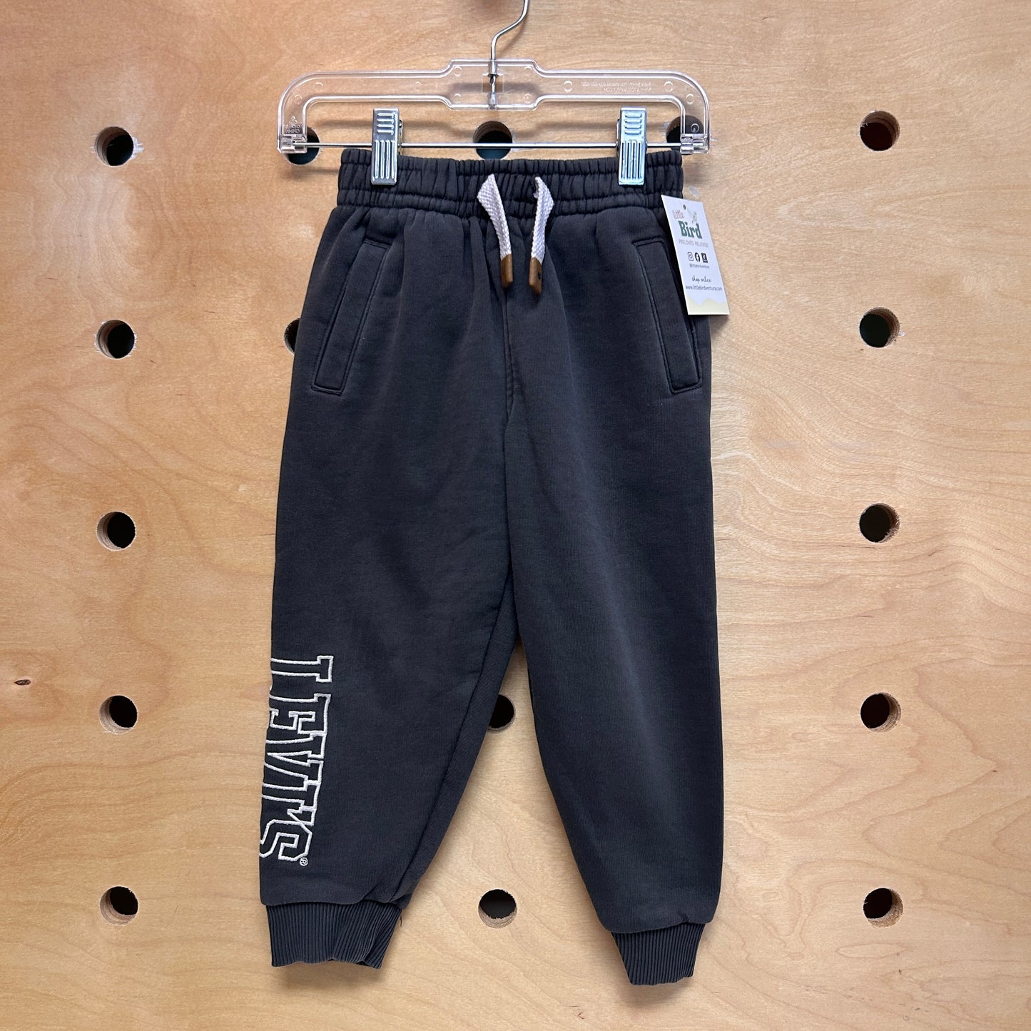 Grey Embroider Logo Joggers