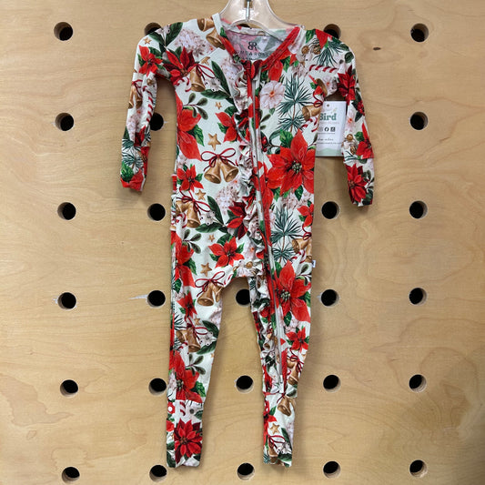 Holiday Poinsettia Bamboo Zippy