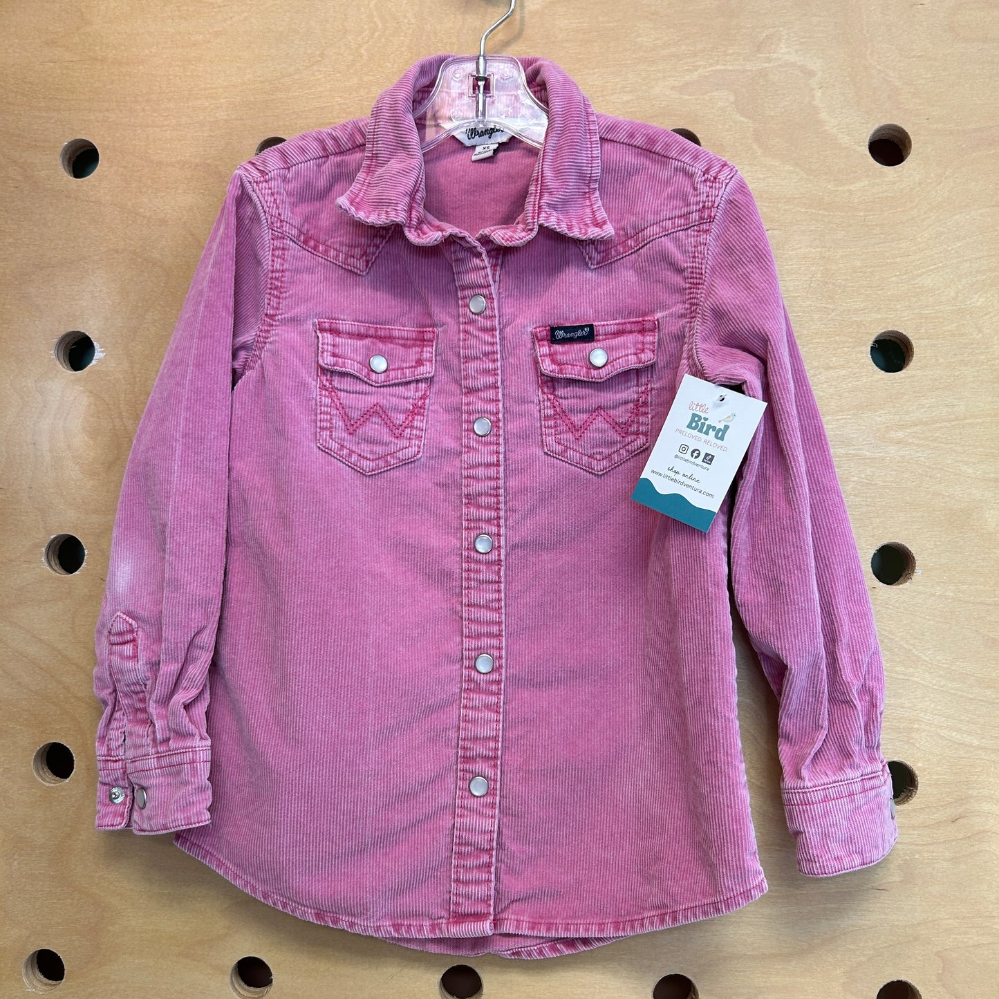 Pink Cord Snap Flannel