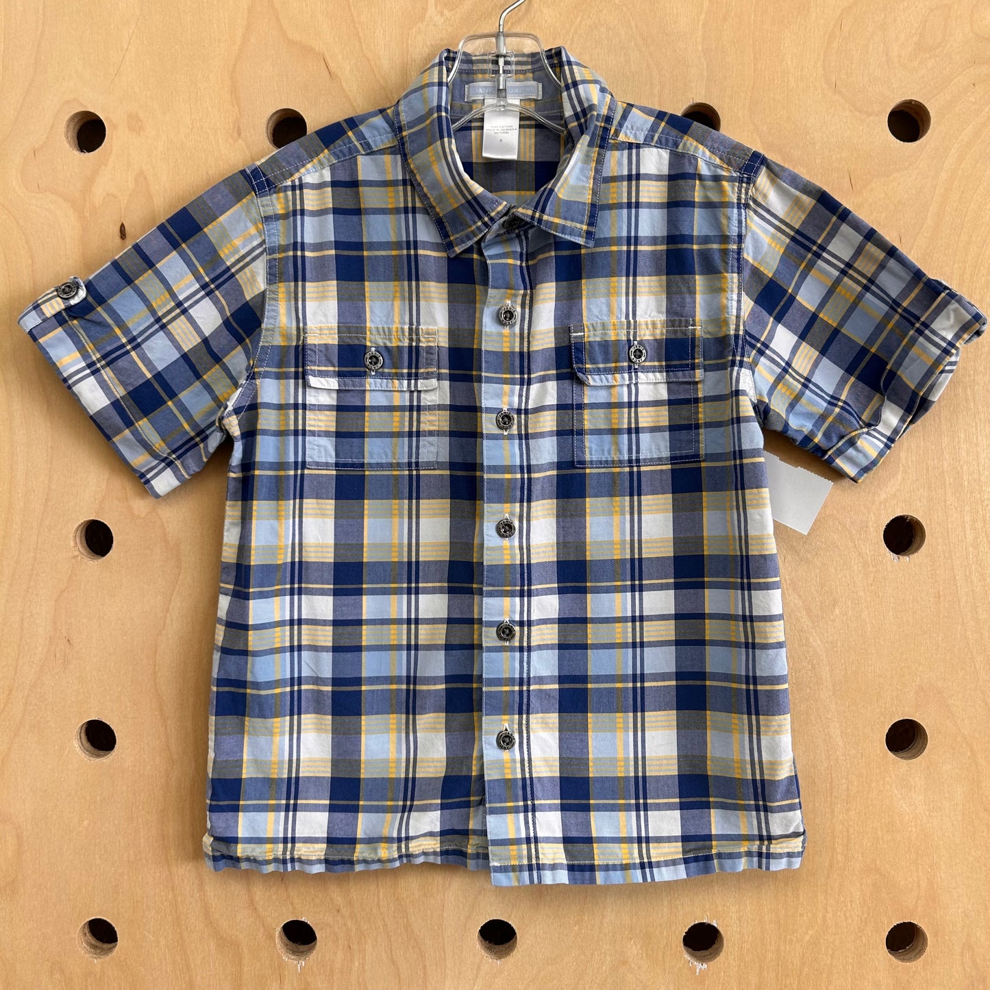 Blue & Yellow Plaid Shirt