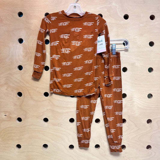 Rust Bamboo Lines Pajamas