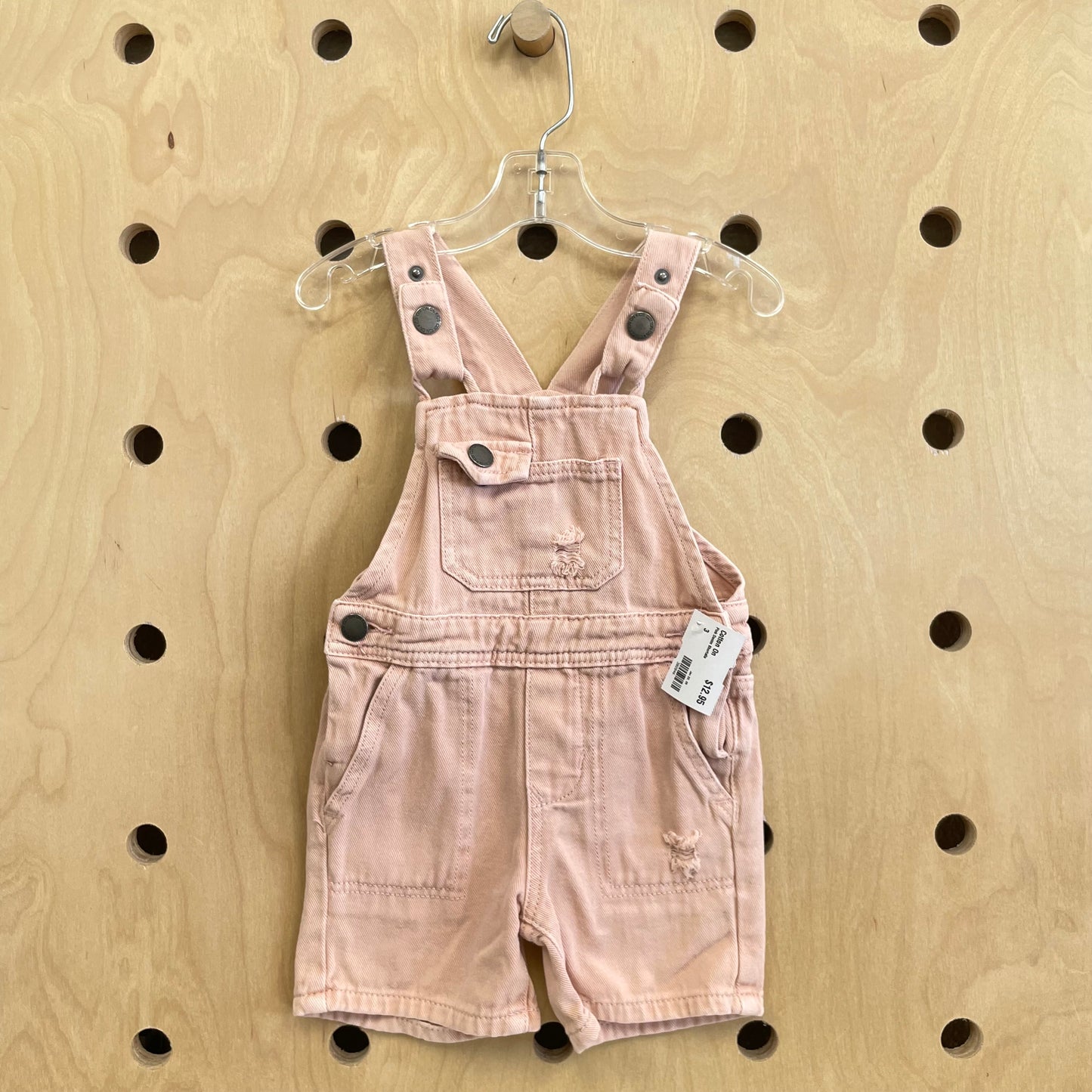 Pink Denim Shortalls