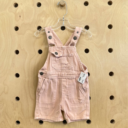 Pink Denim Shortalls
