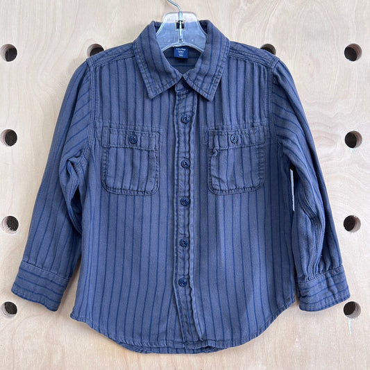 Grey & Blue Striped Flannel