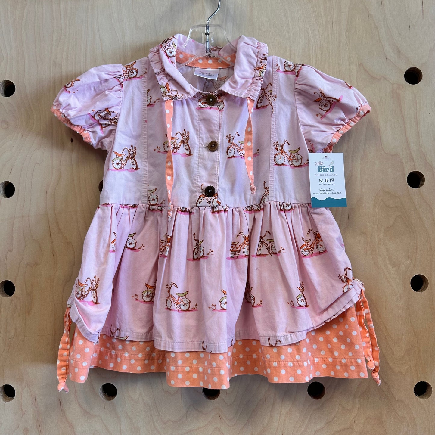 Pink/Orange Bicycles Dress