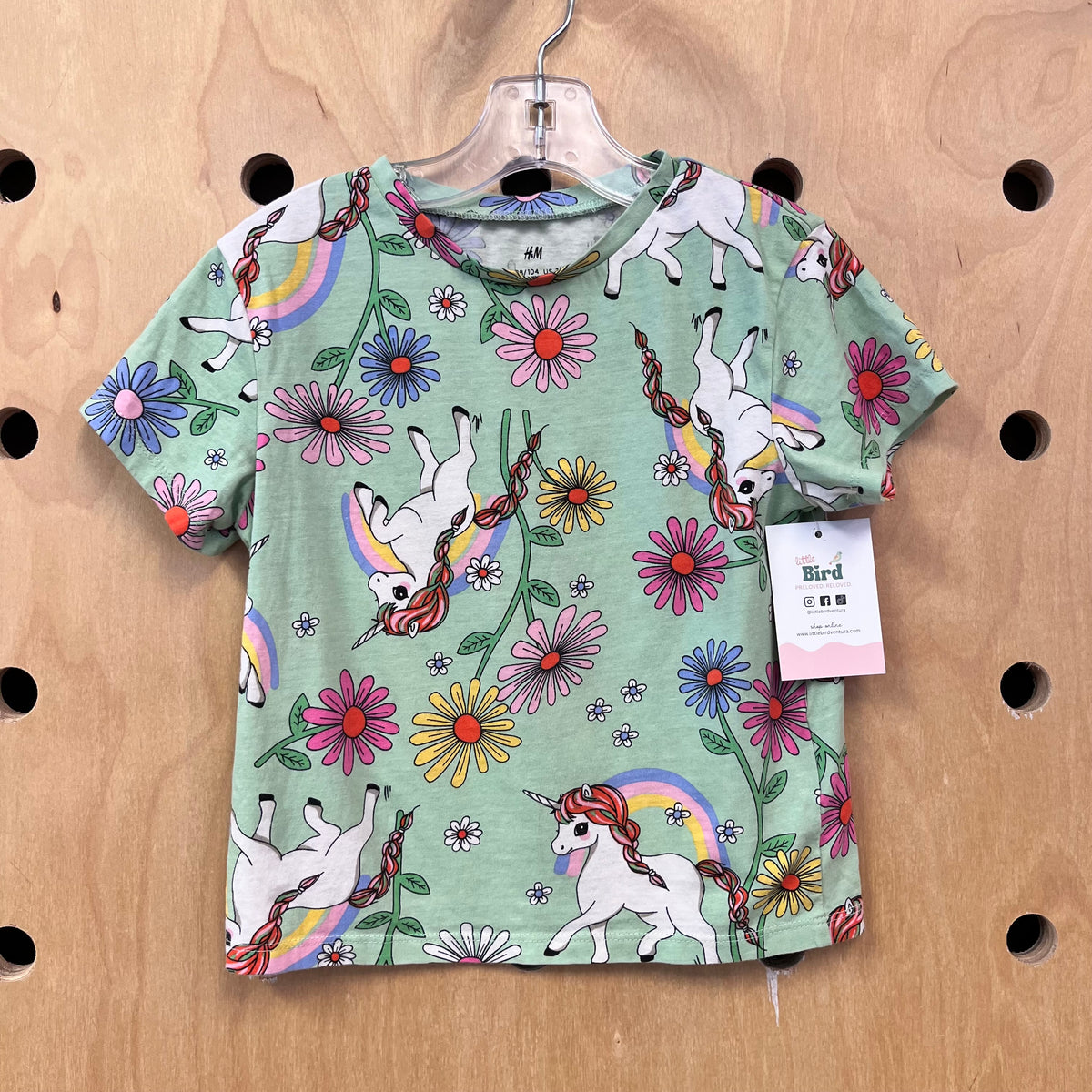 Mint Flower/Unicorn Tee