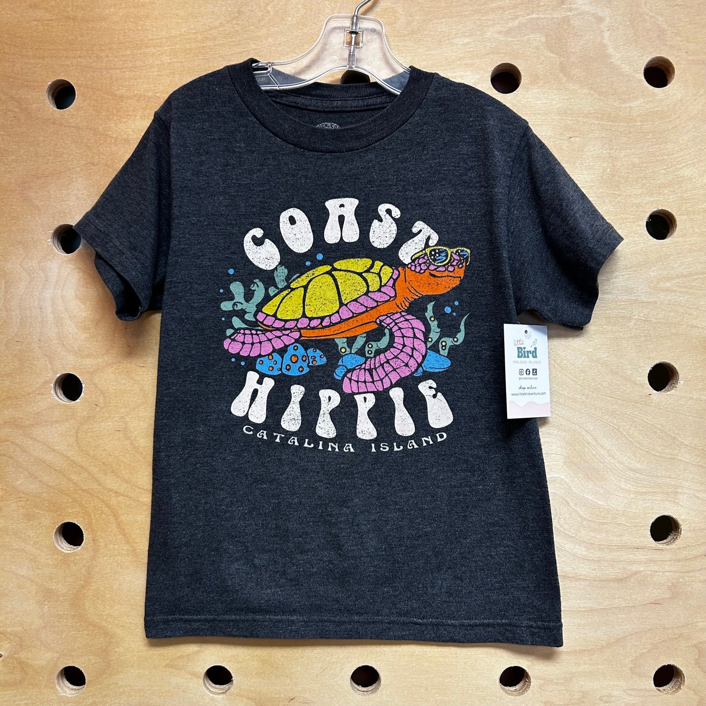Grey 'Coast Hippie' Turtle Tee