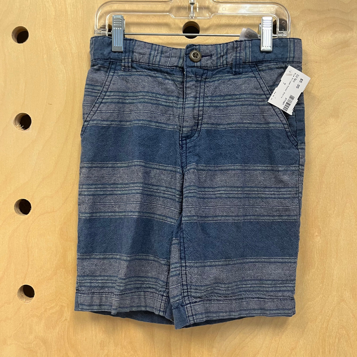 Blue Striped Pocket Shorts