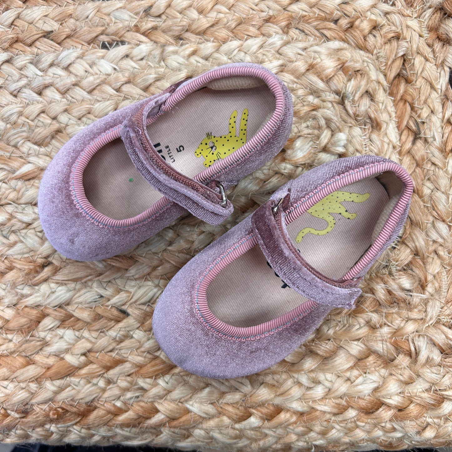 Dusty Rose Velvet Ballet Flats