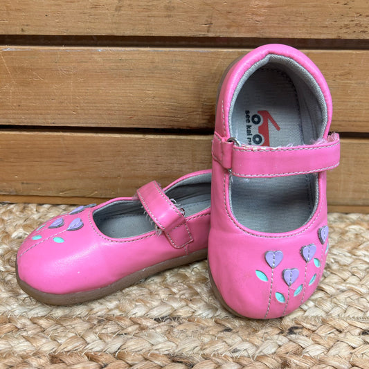 Pink Flower Heart Shoes