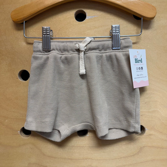 Taupe Waffle Knit Shorts