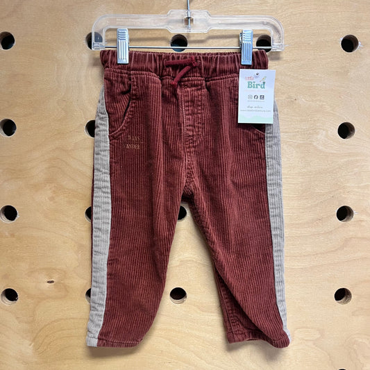 Rust/Grey 'Always Wander' Cord Pants