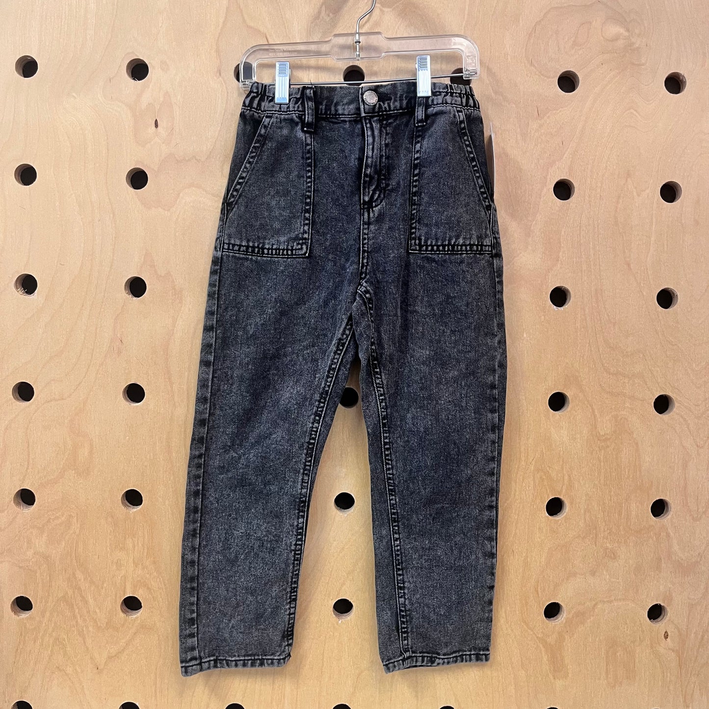 Black Straight Leg Denim Pants