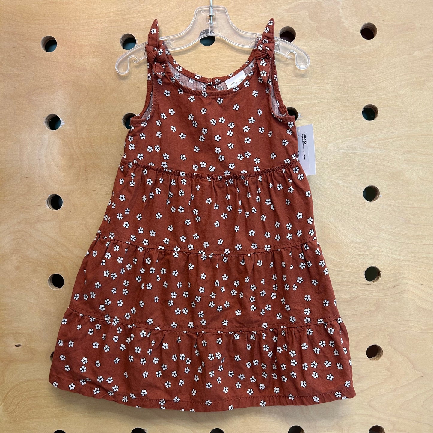 Organic Terracotta Floral Dress